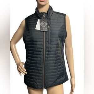 Girls With Guns Casual Concealed Carry Puffer Vest Black Full Zip Women Size S